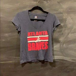 Navy Atlanta braves tee